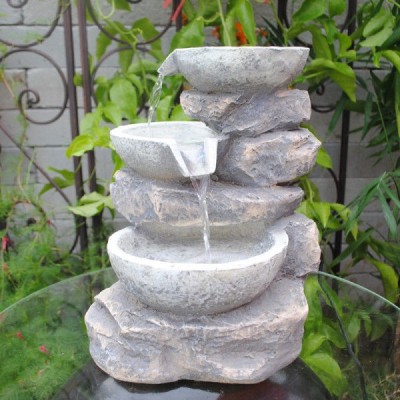 Feng Shui Indoor Multi Bowls Tabletop Water Fountain 859529005078  262485658347